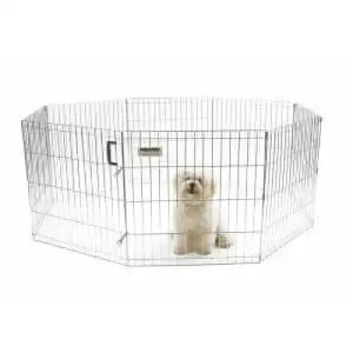 Precision Pet Products Exercise Pen Silver Precision Pet