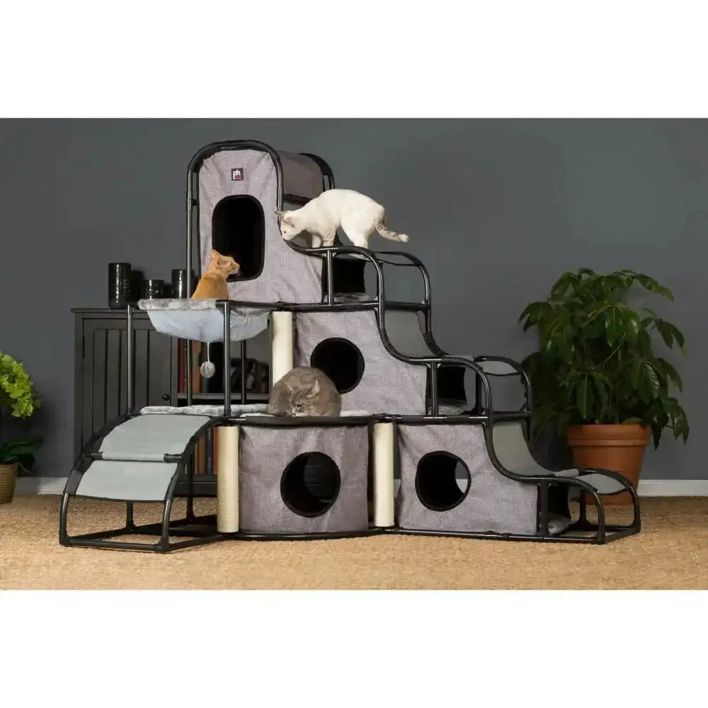 Prevue Pet Products Catville Cat Tower Gray Print Prevue Pet