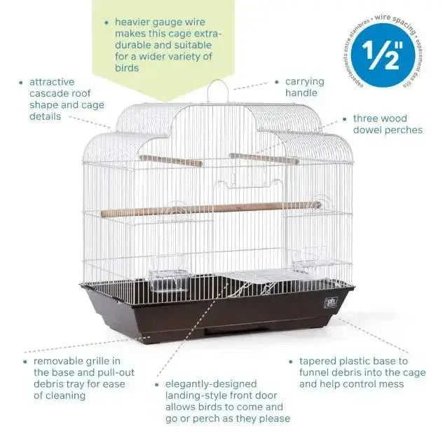 Prevue Pet Products Keet/Tiel Cascade Roof Bird Cage - Talis Us