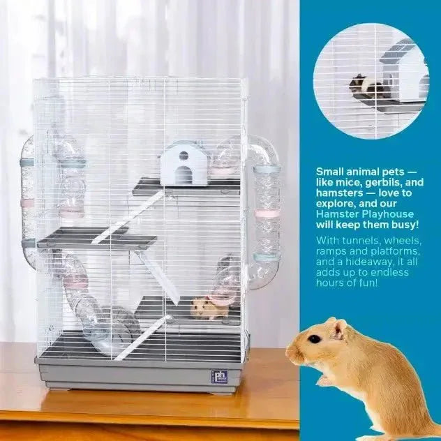 Prevue Pet Products Playhouse Hamster Cage with Ramp - Talis Us