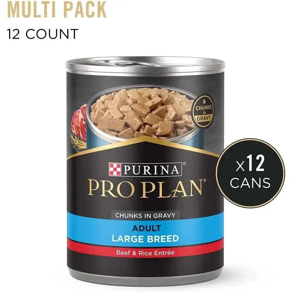 Pro Plan Beef & Rice Chunks in Gravy Large Breed Dog 12 / 13 oz - Talis Us