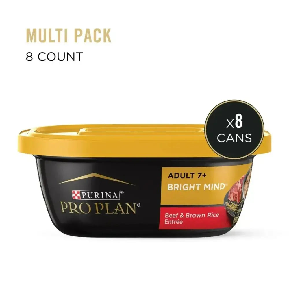 Pro Plan Bright Mind 7+ Beef & Brown Rice Entree Senior Wet Dog Food - Talis Us