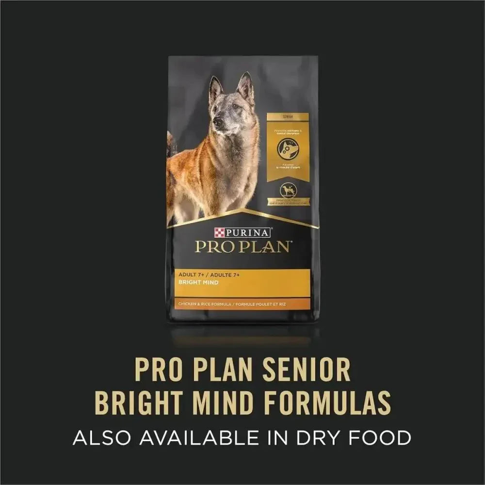 Pro Plan Bright Mind 7+ Turkey & Brown Rice Entree Senior Wet Dog Food 8 / 10 oz - Talis Us