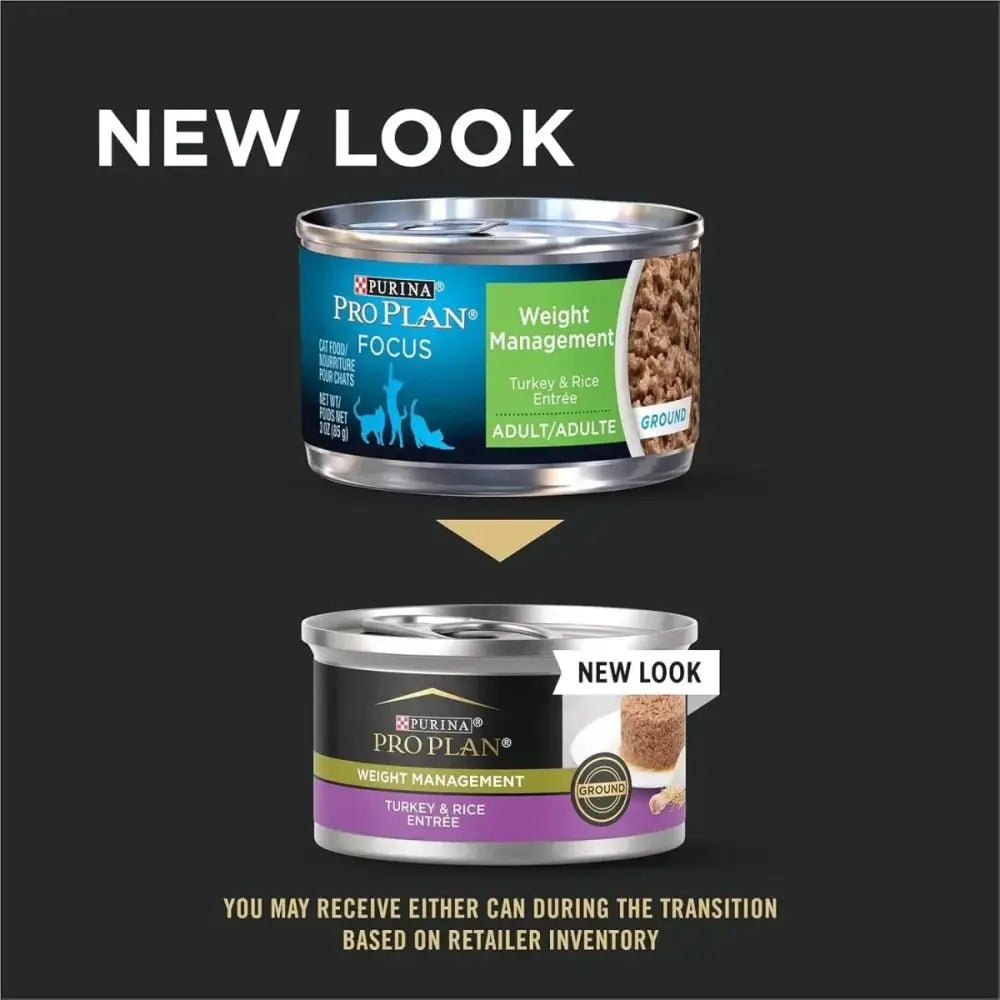 Pro Plan Weight Management Turkey & Rice Entree Adult Wet Cat Food 24 / 3 oz - Talis Us