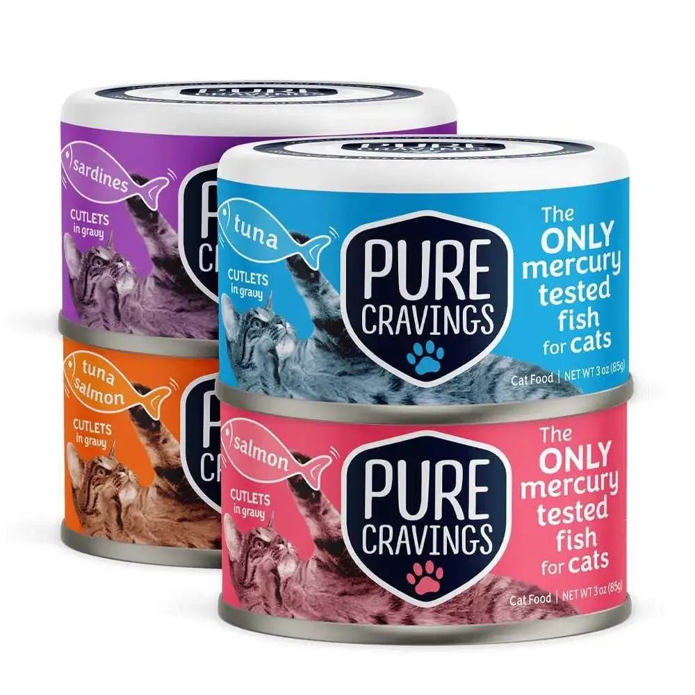 Pure Cravings Innovative New Pet Brand Seafood Variety Pack Cutlets in Gravy Cutlets in Gravy Wet Cat 12pk / 3oz - Talis Us
