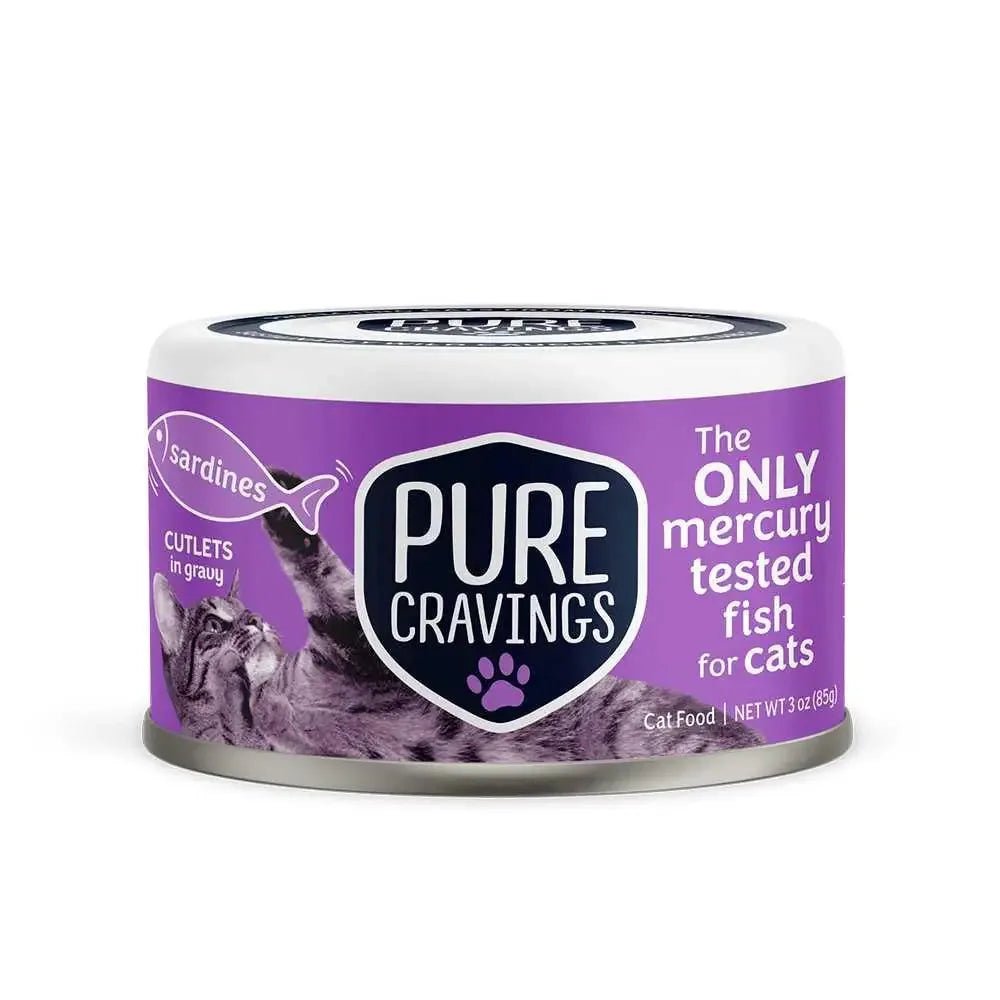 Pure Cravings Innovative New Pet Brand Wild Sardines Cutlets in Gravy Cutlets in Gravy Wet Cat 12pk / 3oz - Talis Us