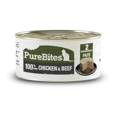 PureBites 100% Pure Chicken & Beef Pure Protein Pate Cat Food12 / 2.5 oz - Talis Us