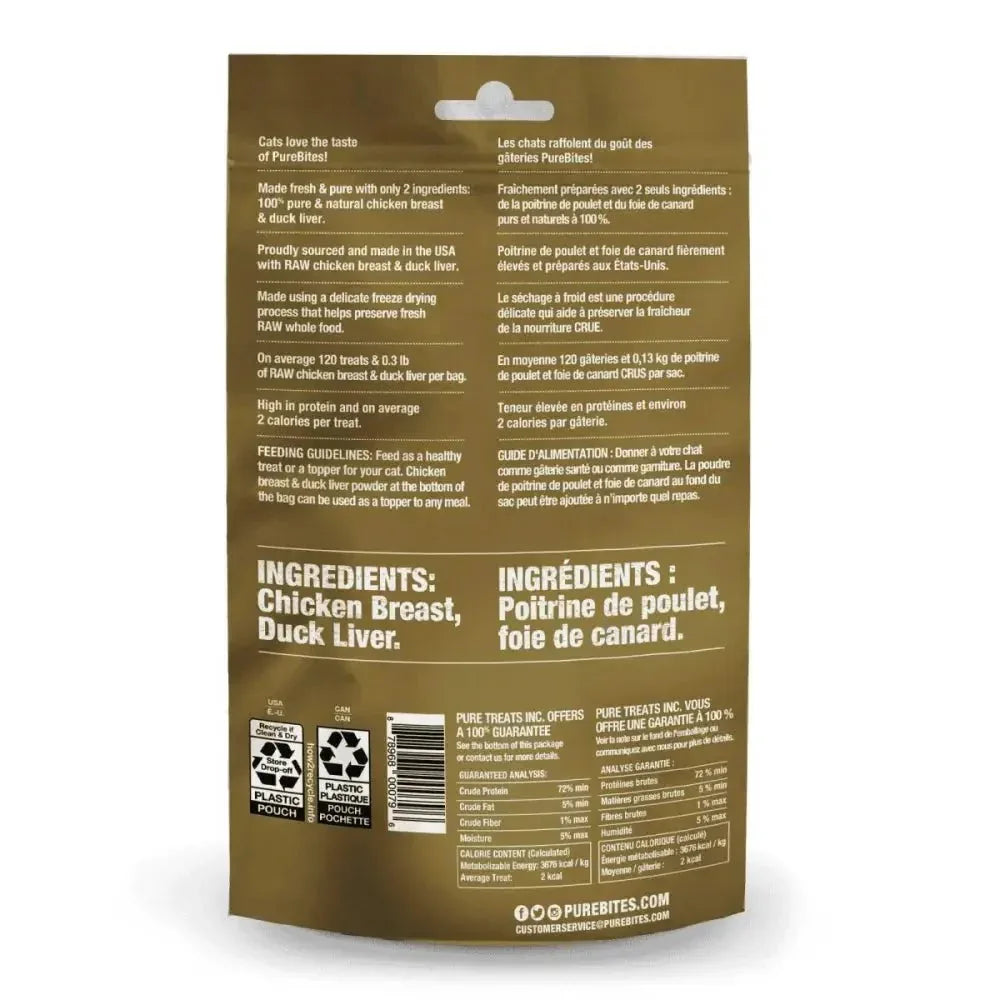 PureBites Chicken Breast & Duck Liver Freeze - Dried Cat Treats 1.05 oz - Talis Us