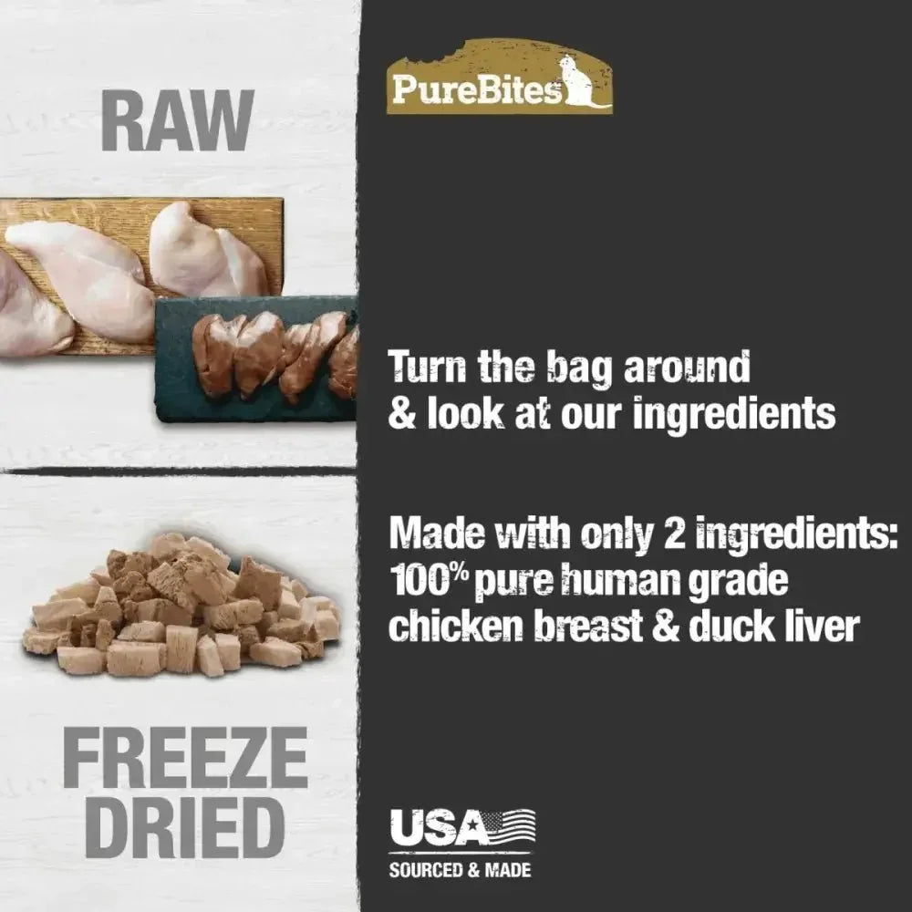 PureBites Chicken Breast & Duck Liver Freeze - Dried Cat Treats 1.05 oz - Talis Us