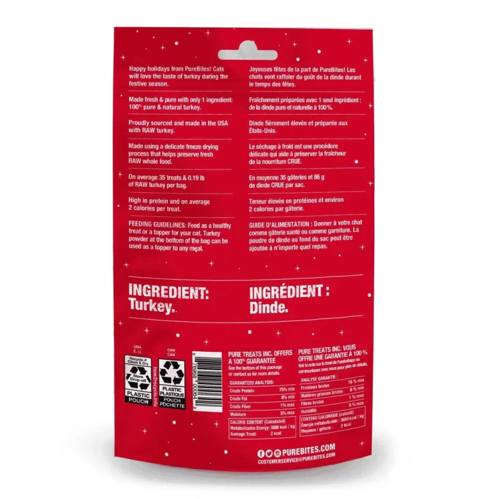 PureBites Holiday Turkey Cat Treats .81 oz - Talis Us