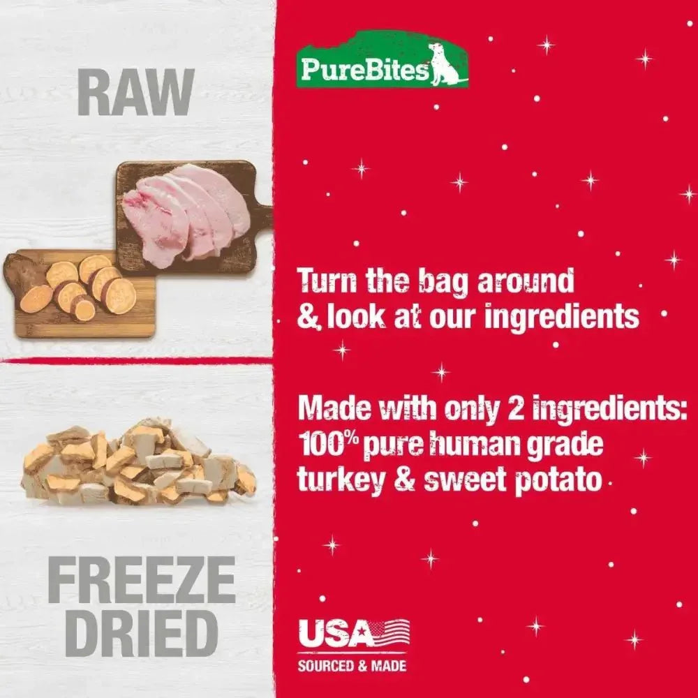 PureBites Holiday Turkey Sweet Potato Dog Treat 2.5 oz - Talis Us