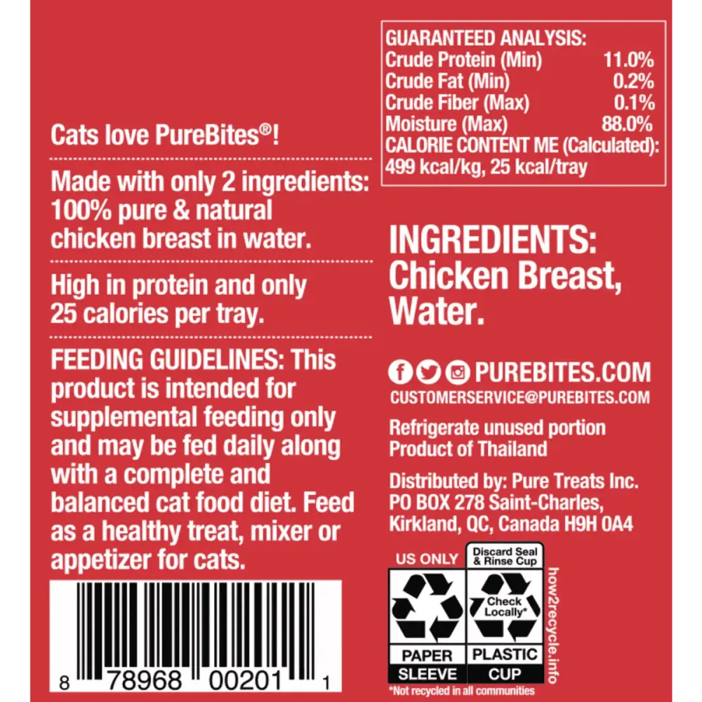 PureBites Mixers Chicken Breast in Water Cat Food 12 / 1.76 oz - Talis Us