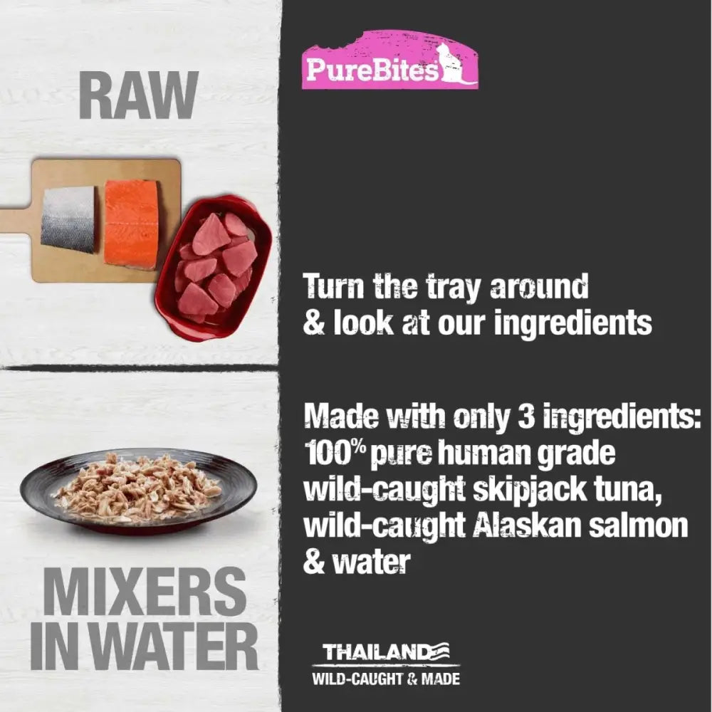 PureBites Mixers Wild Skipjack Tuna & Wild Alaskan Salmon in Water Cat Food - Talis Us