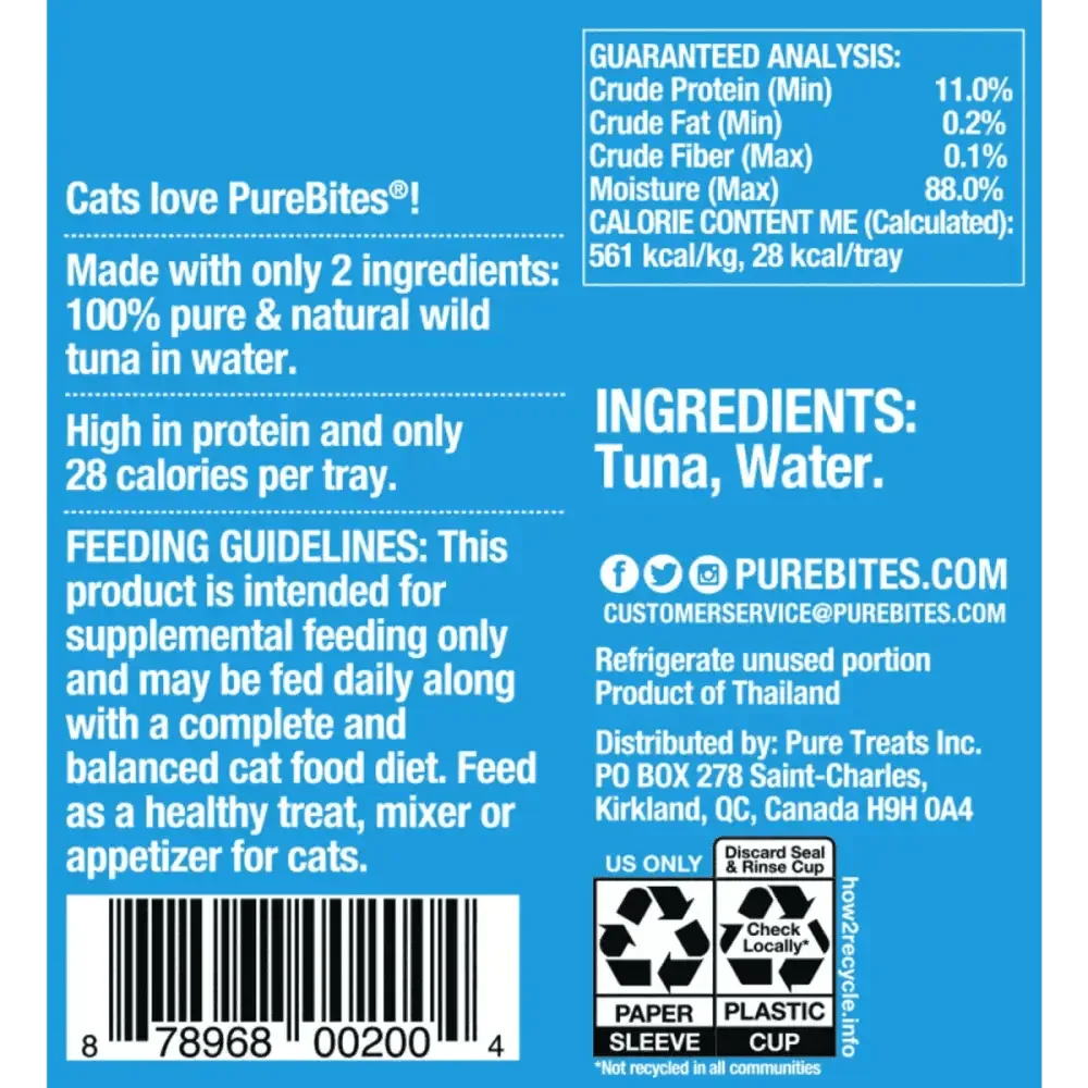 PureBites Mixers Wild Skipjack Tuna in Water Cat Food 12 / 1.76 oz - Talis Us