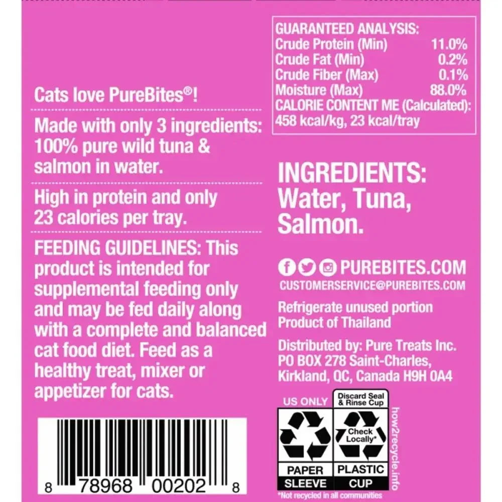 PureBites Mixers Wild Skipjack Tuna & Wild Alaskan Salmon in Water Cat Food - Talis Us