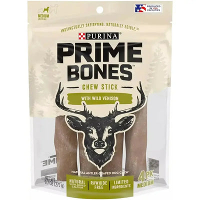 Purina Prime Bones Dog Chew Filled with Wild Venison Medium 9.7 oz - Talis Us