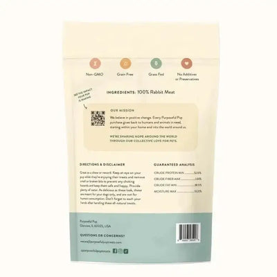 Purposeful Pup Treats Rabbit Sausage Dog Treats 10 Pack - Talis Us