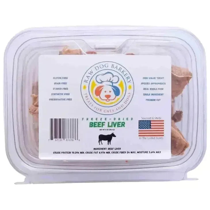 Raw Dog Barkery Beef Liver Freeze - Dried Dog Treats - Talis Us
