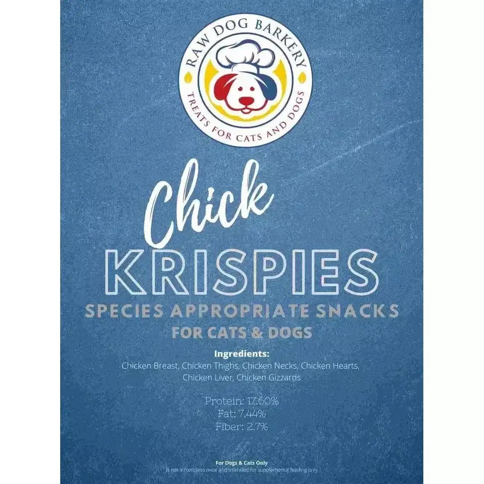 Raw Dog Barkery Chick Krispies Dog Treats - Talis Us
