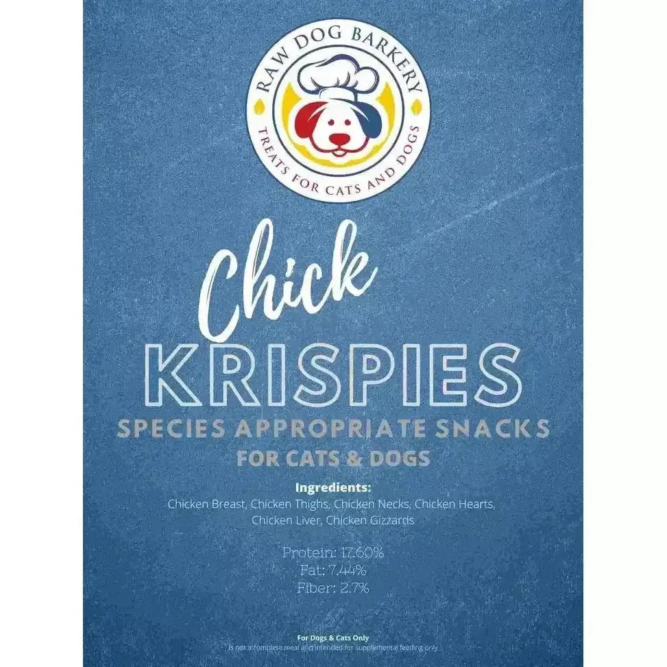 Raw Dog Barkery Chick Krispies Dog Treats - Talis Us