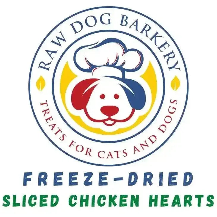 Raw Dog Barkery Chicken Hearts Sliced Freeze - Dried Dog Treats 1LB Bulk - Talis Us