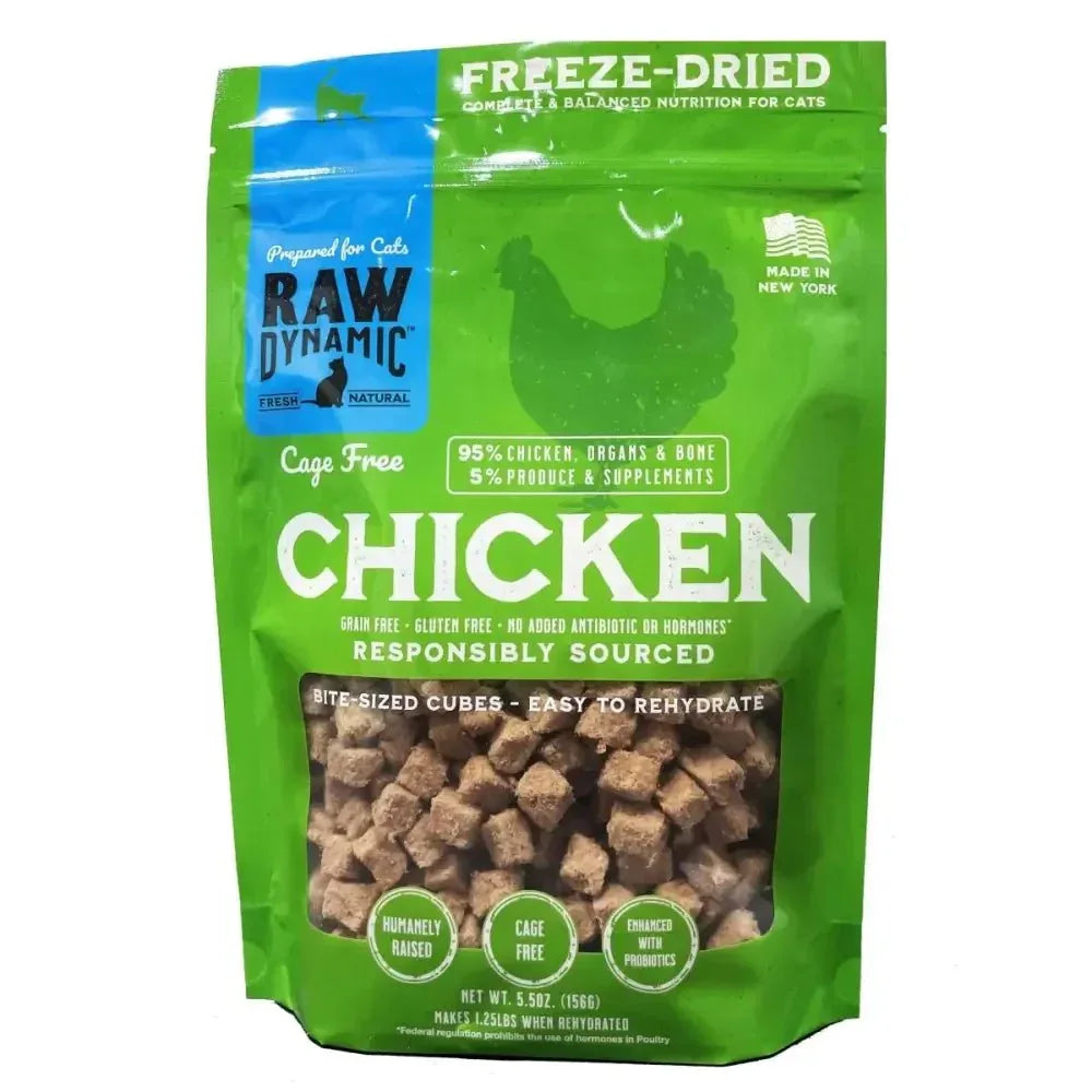 Raw Dynamic Freeze - Dried Cage Free Chicken Recipe Cat Food 5.5oz - Talis Us