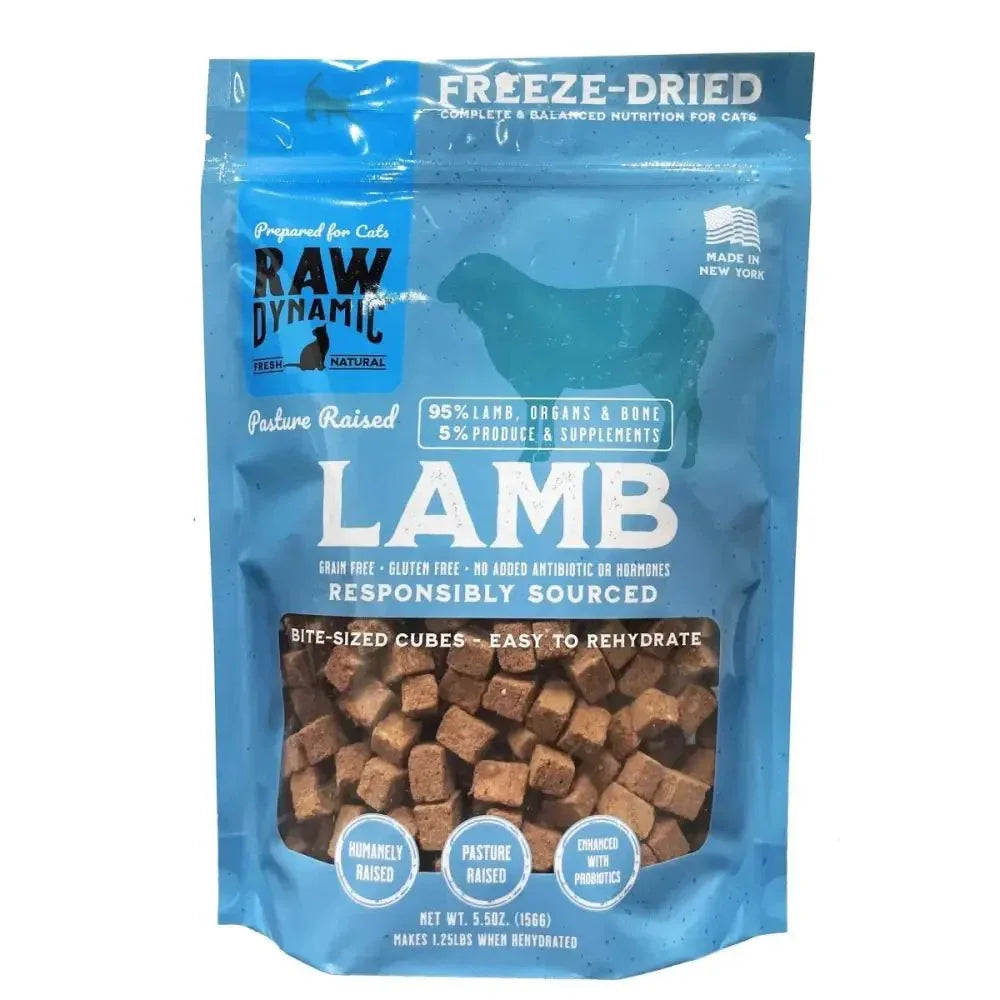 Raw Dynamic Freeze - Dried Pasture Raised Lamb Recipe Cat Food 5.5oz - Talis Us