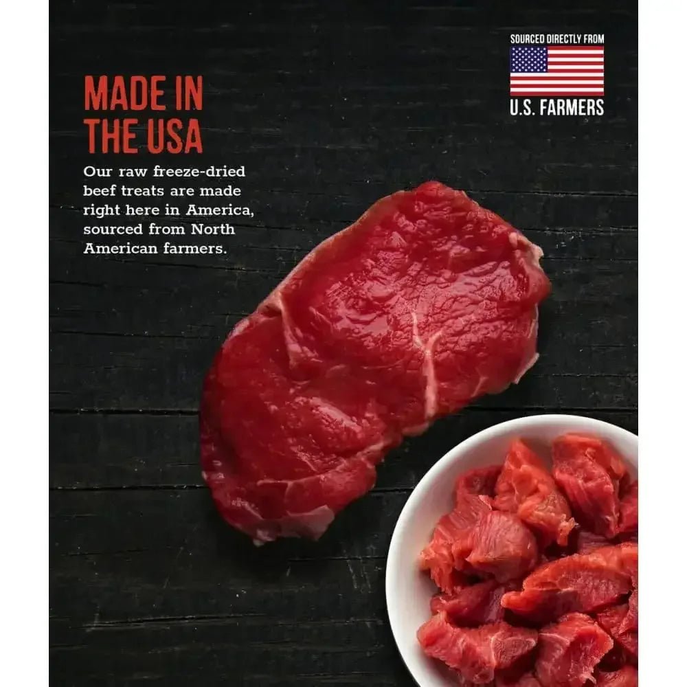 Raw Freeze Dried Beef & Liver Dog Treats, Red, 2.5 Oz - Talis Us