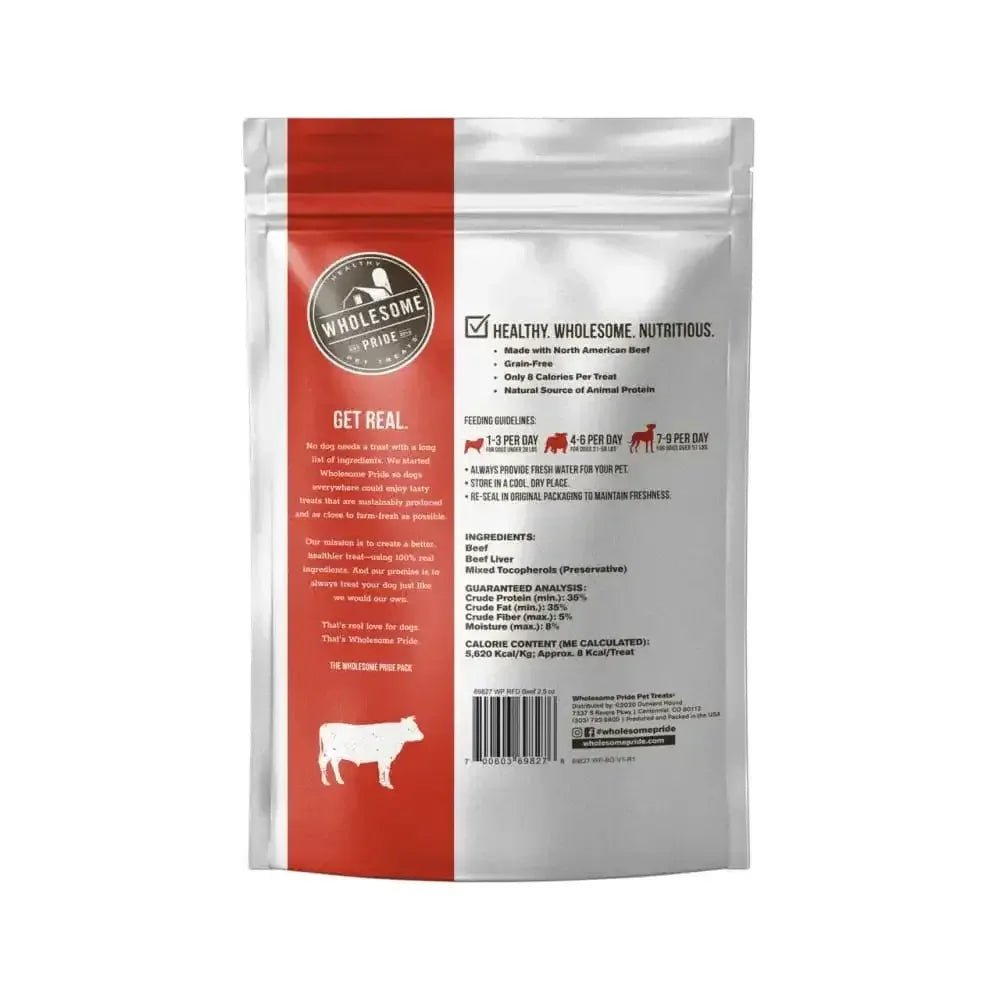 Raw Freeze Dried Beef & Liver Dog Treats, Red, 2.5 Oz - Talis Us
