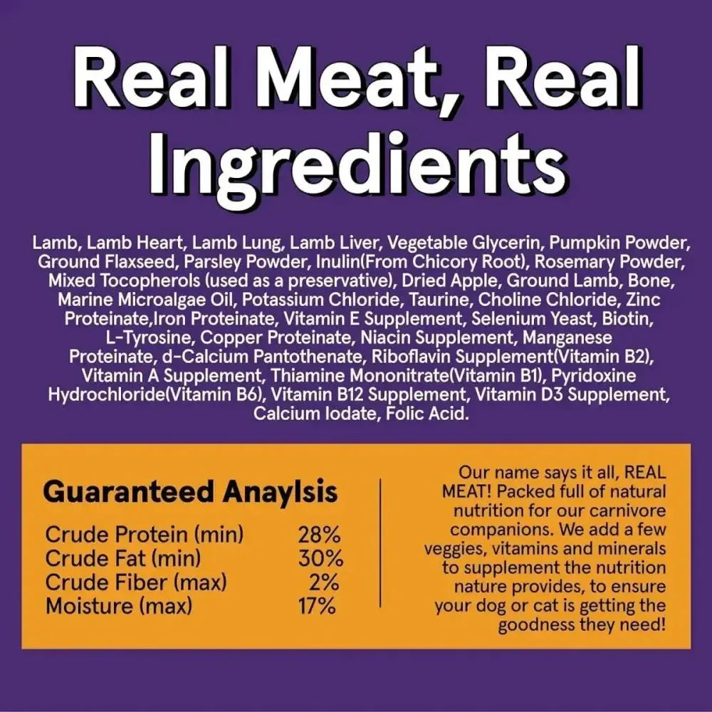 Real Meat Air Dried Grass - Fed Lamb Dog Food 10lb - Talis Us