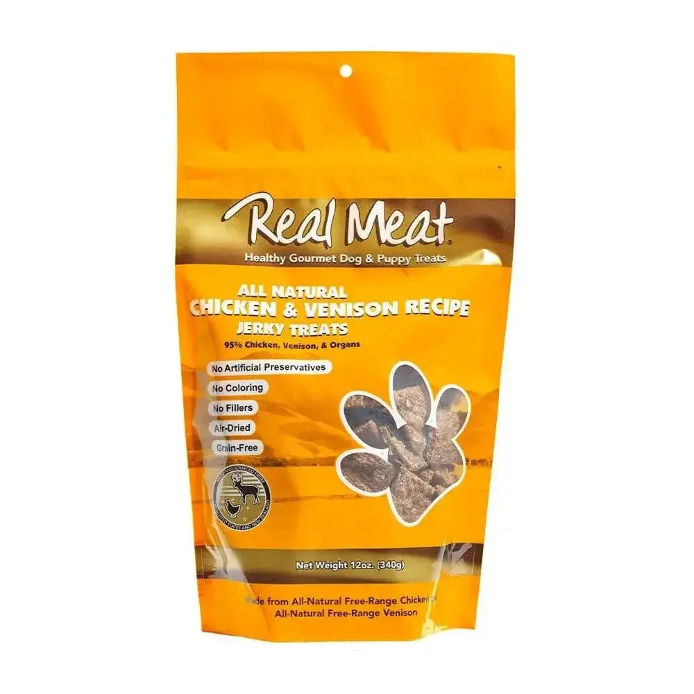 Real Meat® Chicken & Venison Jerky Dog Treats 12oz - Talis Us