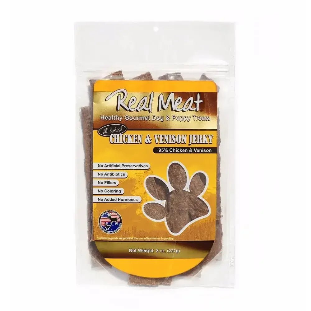 Real Meat® Chicken Venison Jerky Stix Dog Treat 8 Oz - Talis Us