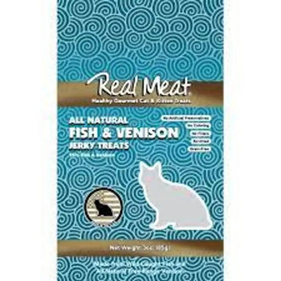 Real Meat Fish & Venison Jerky Cat Treats 3oz - Talis Us