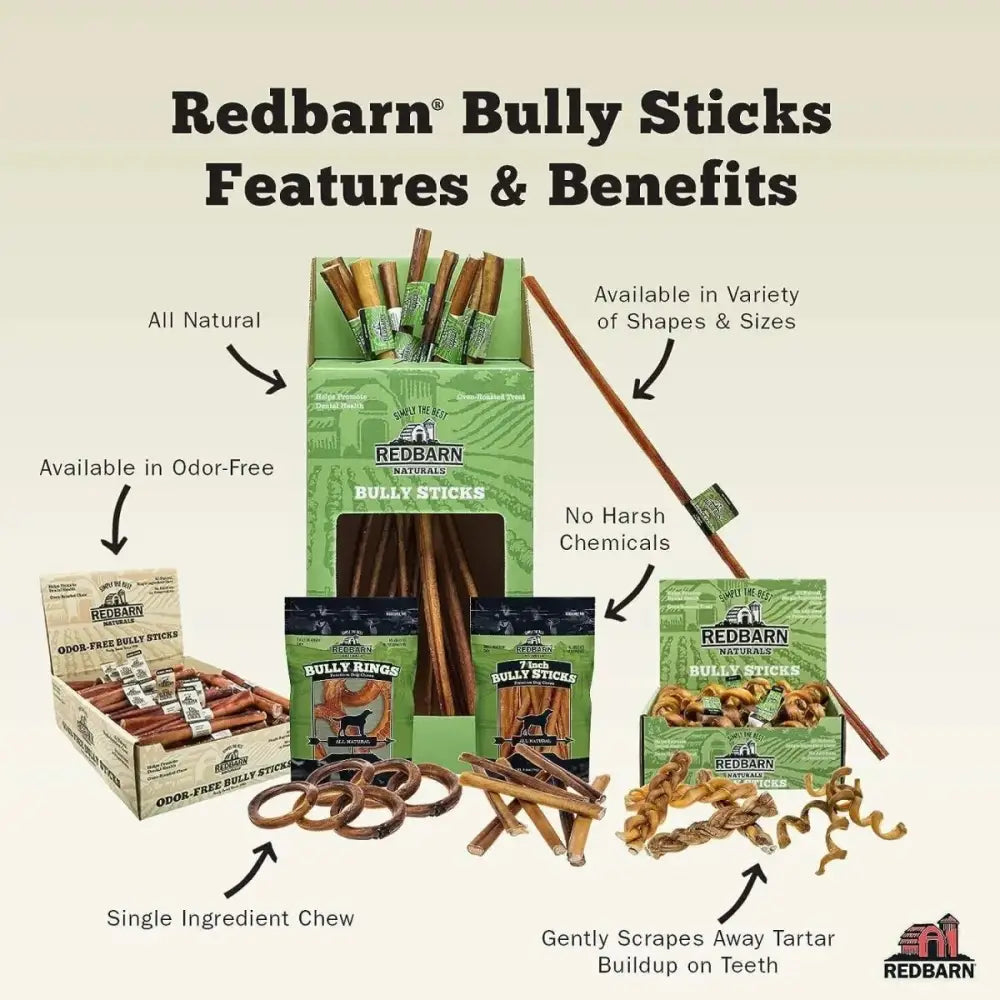 Redbarn 9" Bully Sticks for Dogs 9" (Pack of 50) - Talis Us