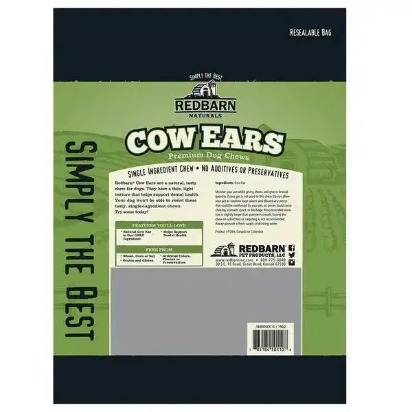 Redbarn Pet Products Cow Ear Chewy Dog Treat 10 Pack - Talis Us