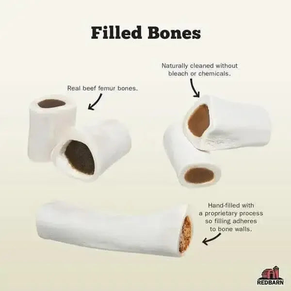 Redbarn Pet Products Duo Filled Bone Peanut Butter & Jelly Dog Treat Redbarn