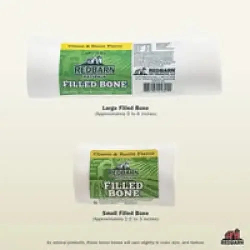 Redbarn Pet Products Filled Bone Natural Cheese & Bacon Dog Treat Redbarn