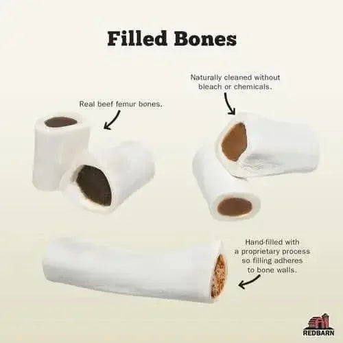 Redbarn Pet Products Filled Bone Natural Cheese & Bacon Dog Treat Redbarn