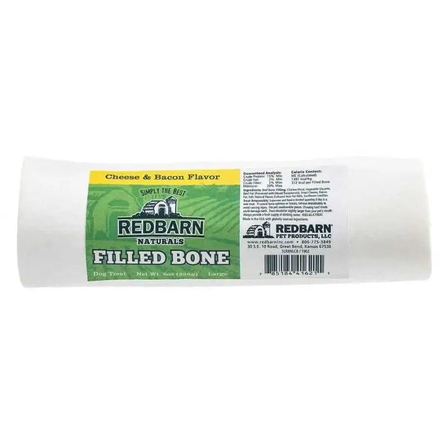 Redbarn Pet Products Filled Bone Natural Cheese & Bacon Dog Treat Redbarn