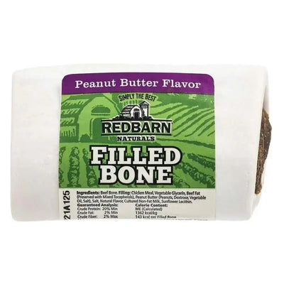 Redbarn Pet Products Filled Bone Natural Peanut Butter Dog Treat Redbarn