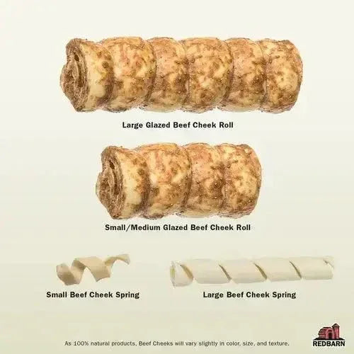 Redbarn Pet Products Glazed Beef Cheek Roll Dog Treat - Talis Us