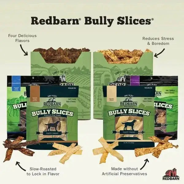 Redbarn Pet Products Natural Bully Slices Hickory BBQ Flavor Dog Treat 9 oz - Talis Us
