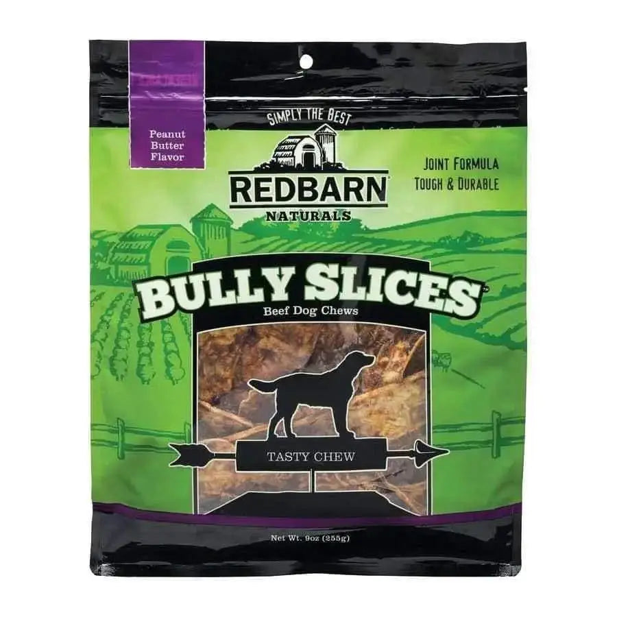 Redbarn Pet Products Natural Bully Slices Peanut Butter Flavor Dog Treat Redbarn