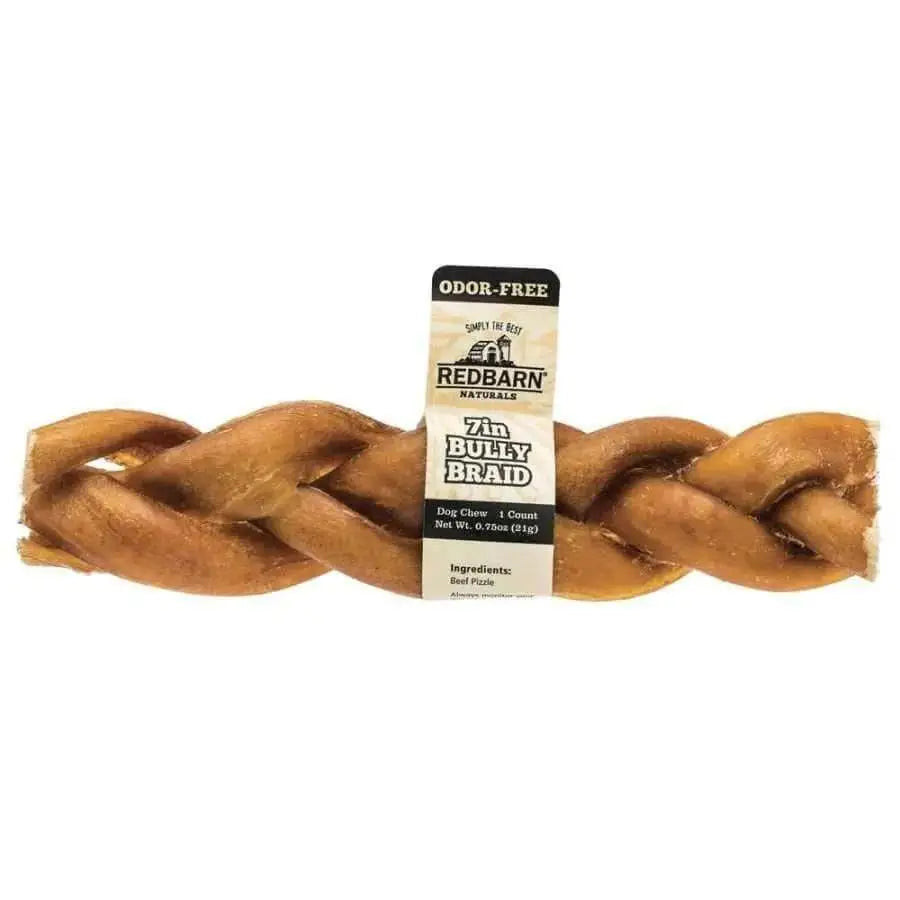 Redbarn Pet Products Odor Free Braided Bully Stick Dog Chew 20ea/7 in, 20 ct Redbarn