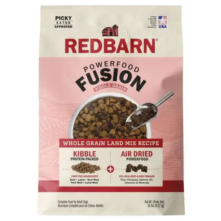 Redbarn Pet Products Powerfood Fusion Whole Grain Land Mix Beef Recipe Dry Dog Food - Talis Us