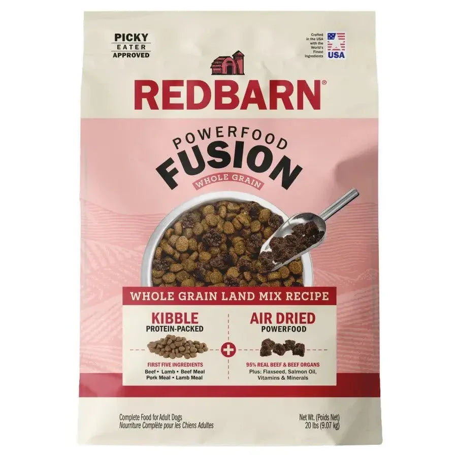 Redbarn Pet Products Powerfood Fusion Whole Grain Land Mix Beef Recipe Dry Dog Food - Talis Us