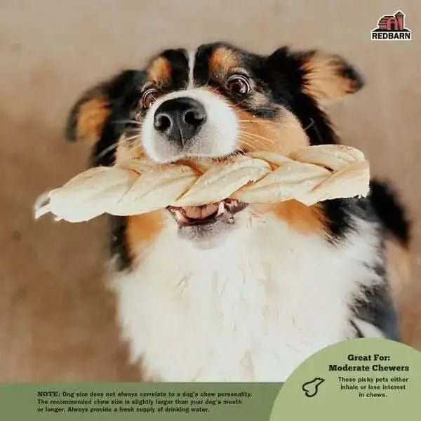 Redbarn Pet Products Puff Braid Dog Treat Redbarn