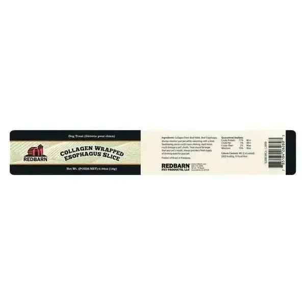 Redbarn Pet Products Redbarn Collagen Wrapped Esophagus Slice Dog Treat 20 ct - Talis Us