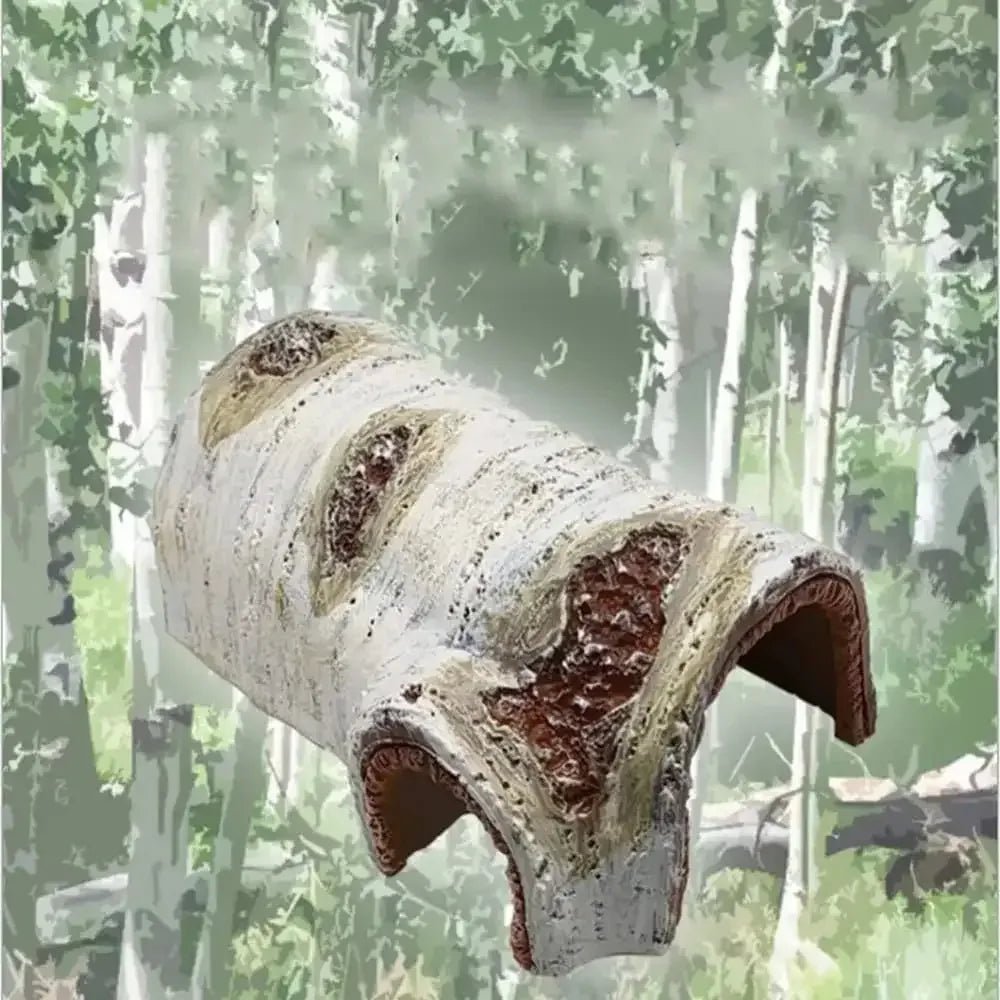 Reptile Habitat Resin Ornament Hideout Cave Bark Bend Leopard Gecko Spider Snake Turtle - Talis Us