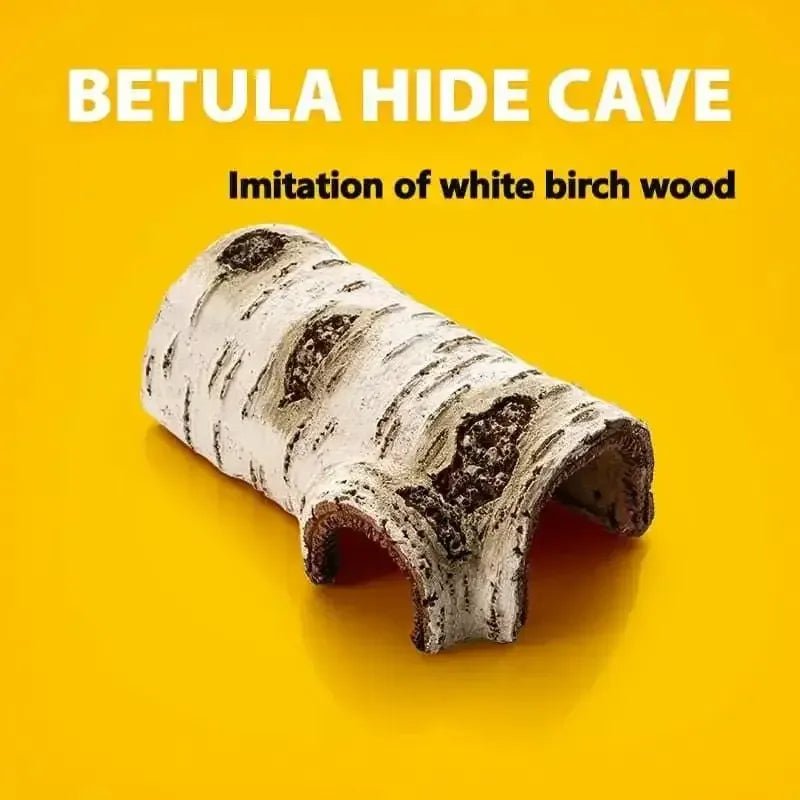 Reptile Habitat Resin Ornament Hideout Cave Bark Bend Leopard Gecko Spider Snake Turtle - Talis Us